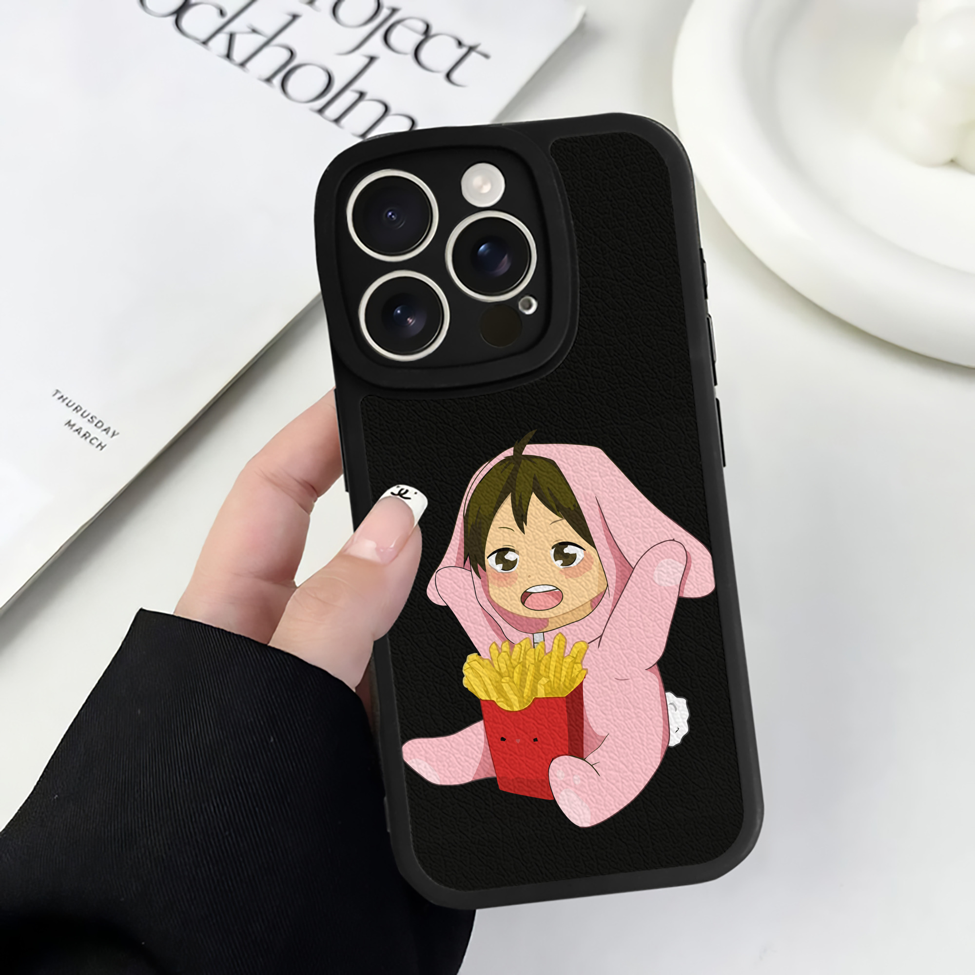 （画像用） ハイキュー!! Haikyu!! 【iPhone 16シリーズ対応】シリコンスマホケース（レザー調） 材質：シリコン
